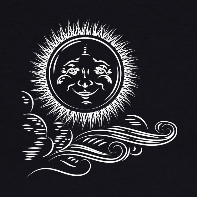 Old fashioned Sun illustration by JDawnInk